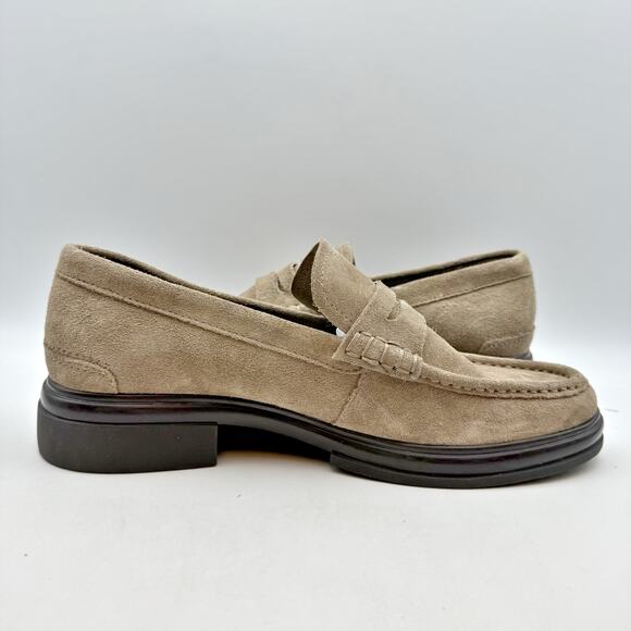 Aldo Mens Tucker Penny Loafers US 8 EU 41 Taupe Beige Suede Slip On NWOB main image 7